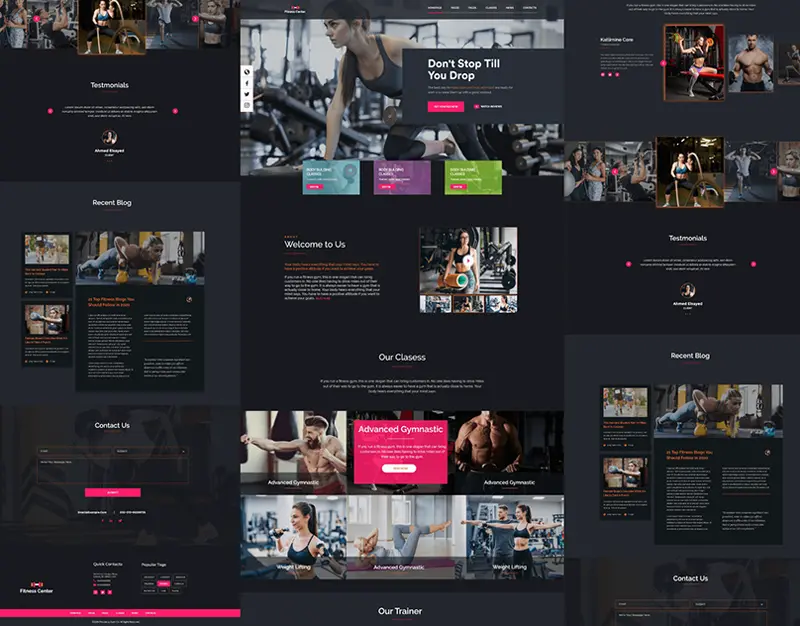 Best Fitness Website Xd Template