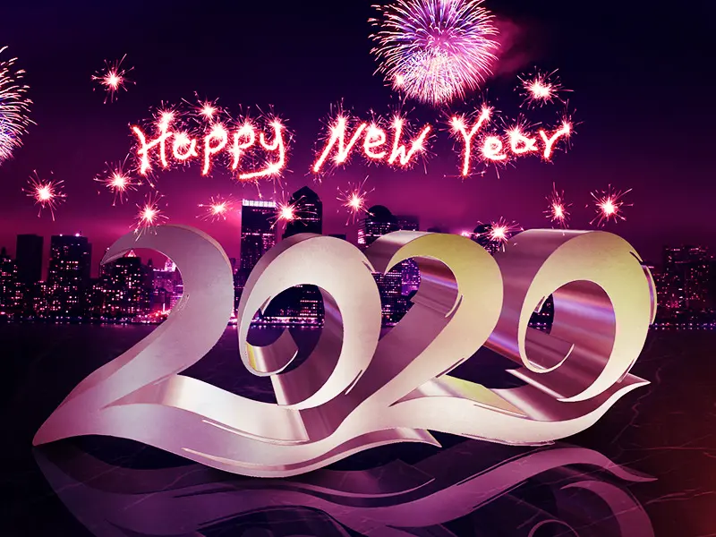 Happy New Year 2020 Banner Flyer