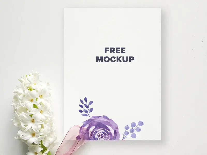 Wedding Invitation Card Mockup