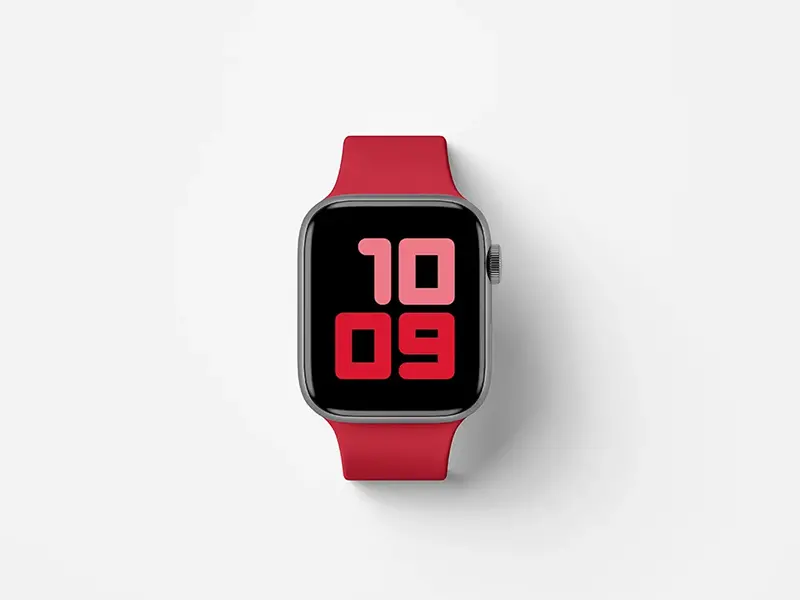 Top View Apple Watch Series 5 Mockup