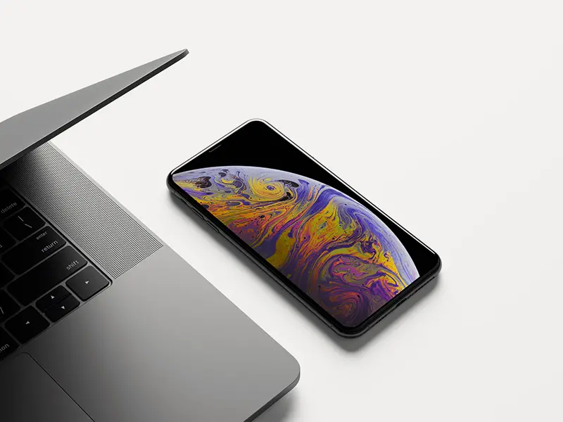 iPhone Mockup With PSD