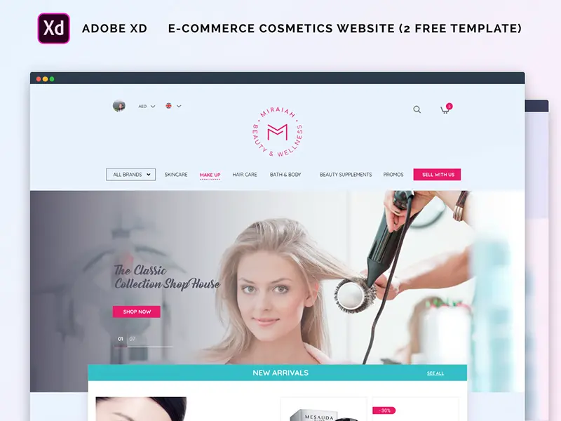 E commerce Cosmetics Website Template