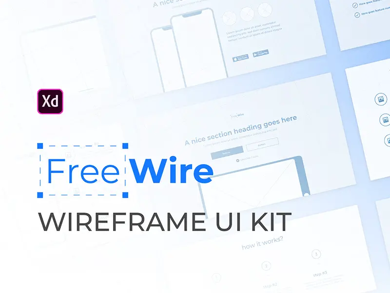 Free Wireframe Kit For Adobe XD FreeWire