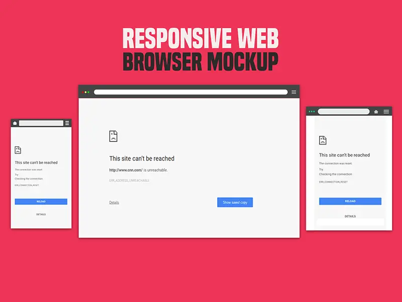 Responsive Web Browser Mockup