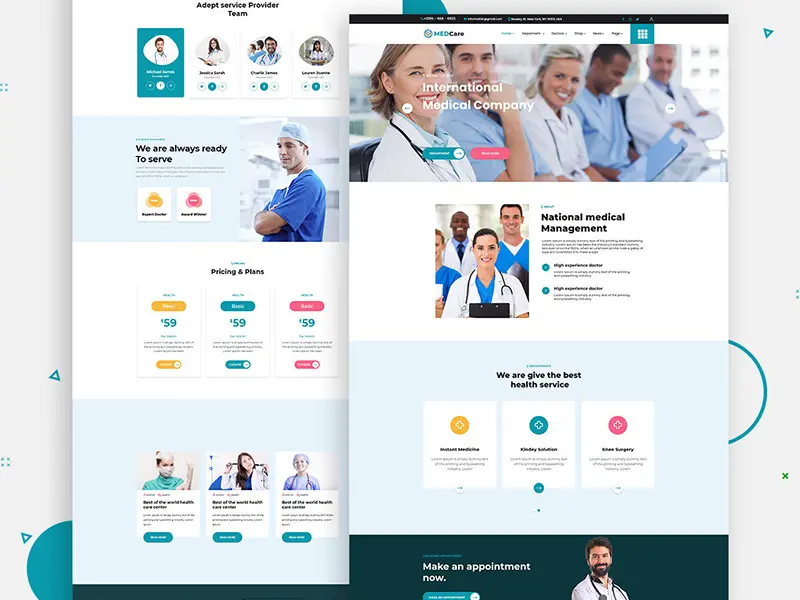 Medical Health Website Template MEDCare