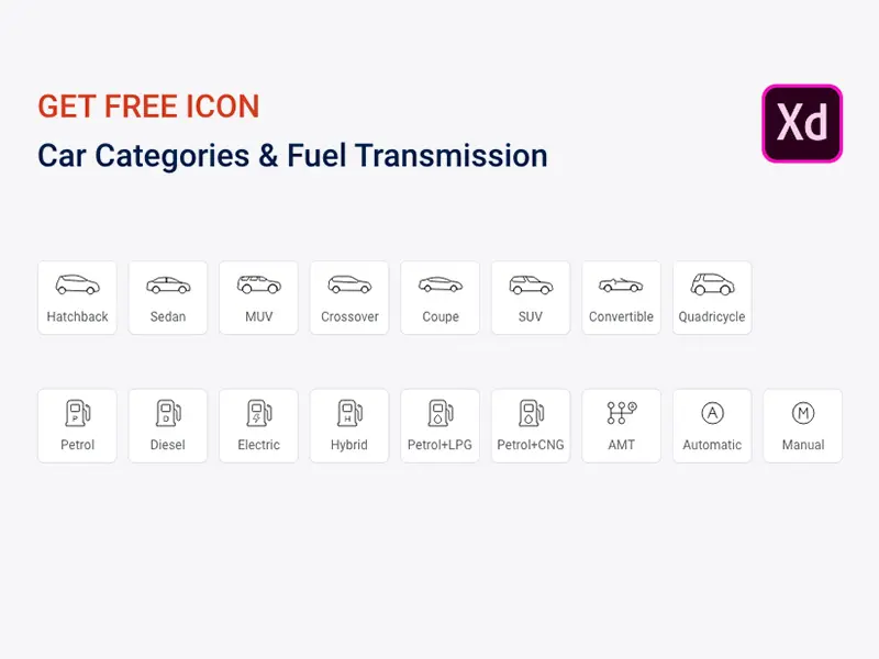 Cars Fuel Transmission Line icons