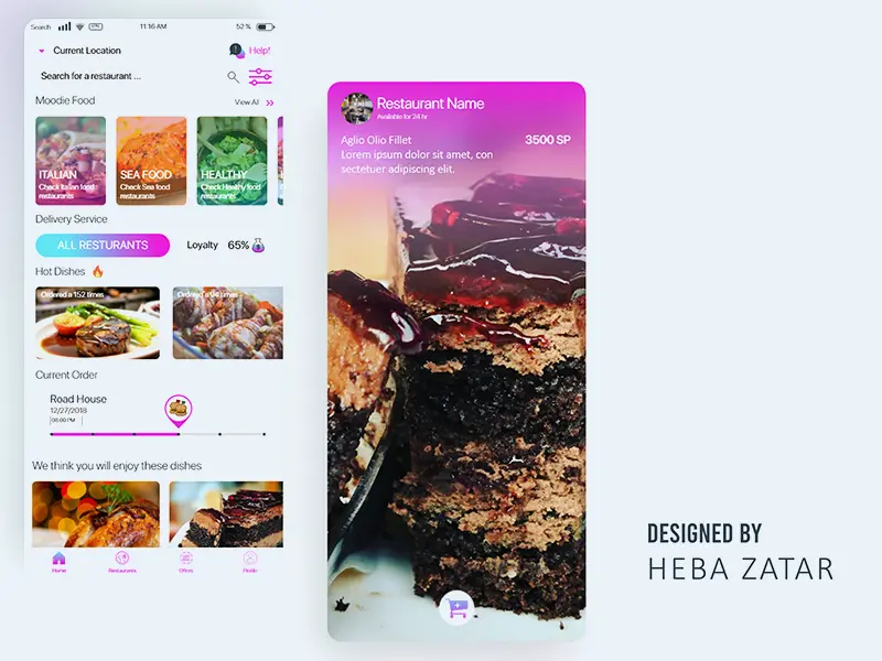 Online Food Delivery App Design