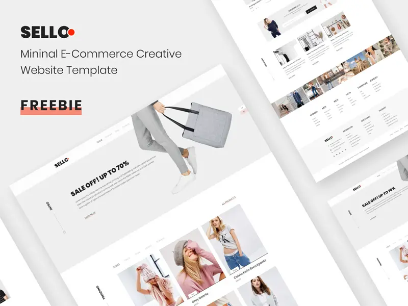 Minimal E Commerce Creative Website Template Sello