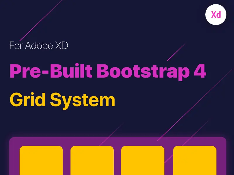 Pre Built Bootstrap 4 Grid System For Adobe Xd