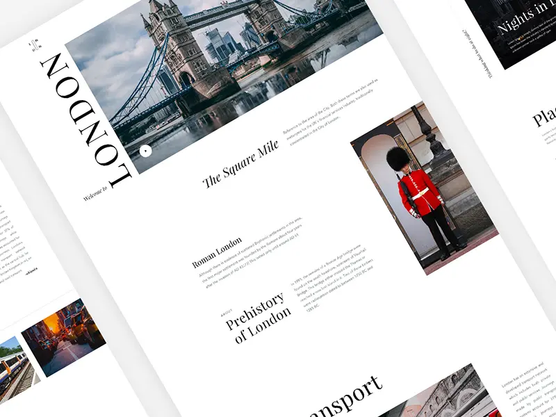 Travel Website Template London The City