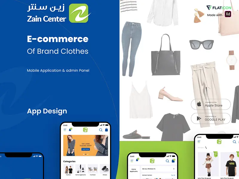 E commerce Mobile App UI KIT Zain Center