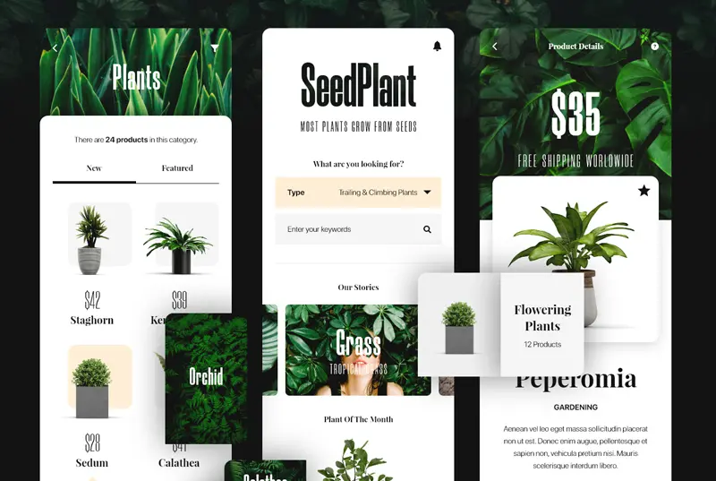 E Commerce App UI SeedPlant