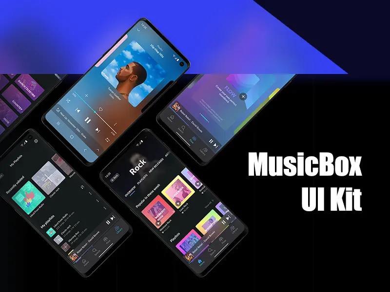 Adobe Xd UI Kit MusicBox 70+ Screens