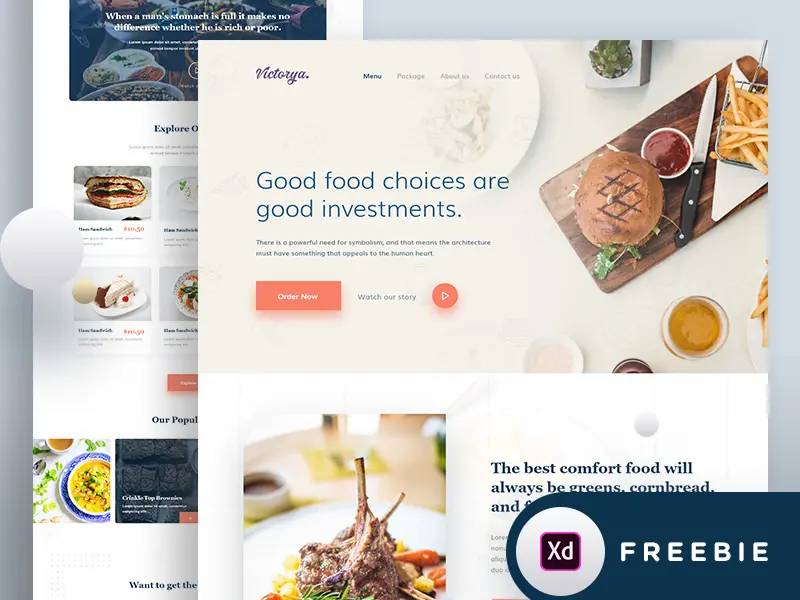 Food Landing Page Website Template