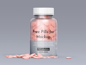 Pill Jar / Bottle Container Mockup