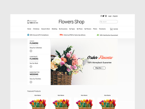 FlowerShop Website Template<