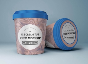 Ice Cream Tub Mockup<