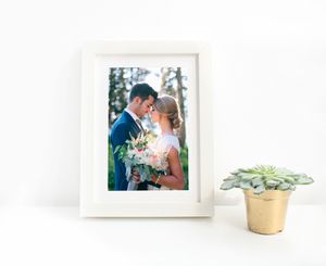 Picture Frame Mockup for Wedding Photos & Lettering