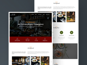 UI Restaurant Design - Free Xd Template