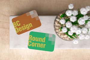 Rounded Corner Business Card Mockup