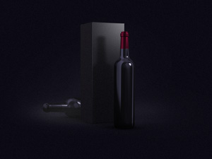 Wine Bottle Packaging Mockup<