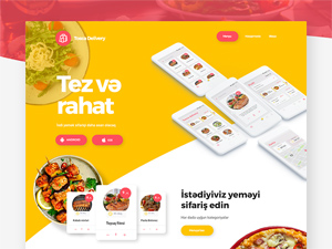 Food Delivery - Adobe Xd Landing Template