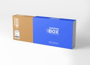 Corrugated Shipping Mailer Box With Sleeve Mockup