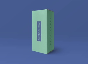 Simple Vertical Box Packaging Mockup<