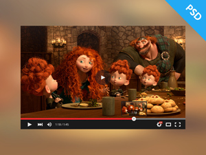 YouTube Video Player UI - Material Design