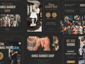 Barbershop Instagram Post Template<