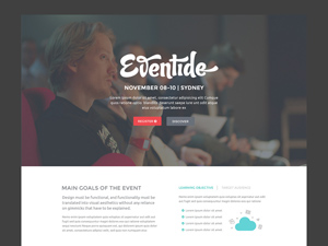 Eventide - Landing Page Template