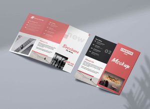 Shadow Tri-Fold Brochure Mockup