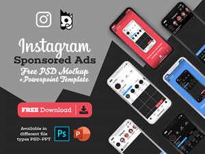 Instagram Sponsored Ads Mockup Template