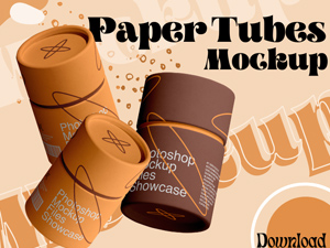 Paper Tubes Mockup Design<