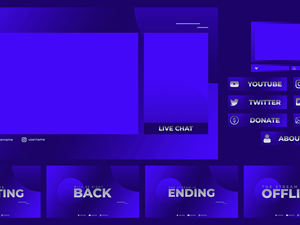 Twitch Stream Overlay Pack Template