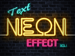 Neon Text Effect Style<