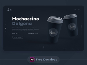 Dalgona Coffee Landing Page Template