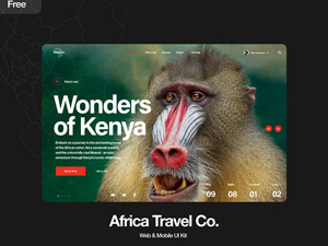 Xd UI Kit | Africa Travel Co.<