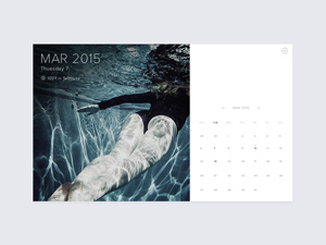 Minimal Calendar With Weather
