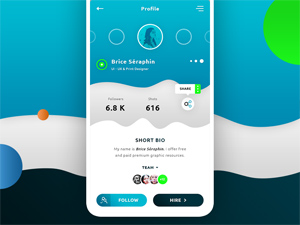 User Profile App UI Screen Concept