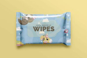 Baby Wet Wipes Packaging Mockup Set
