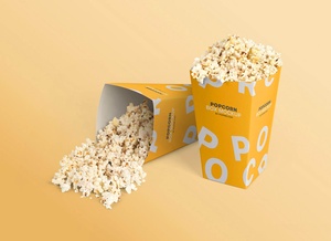 Popcorn Paper Container Box Mockup