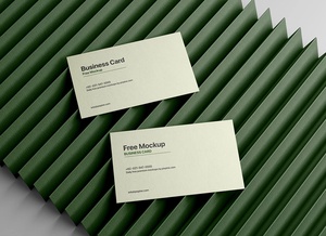 Textured Paper Business Card Mockup<