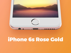 iPhone 6s Rose Gold Mockup