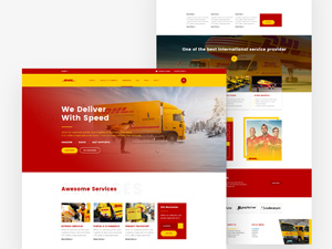DHL Homepage Redesign Concept Template