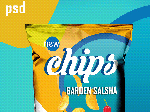Chips Packet Design Mockup
