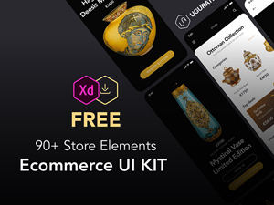 90+ Store Elements & eCommerce Xd UI Kit