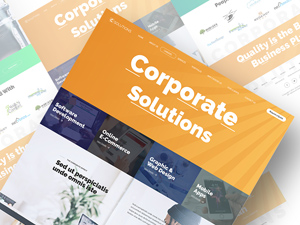 Corporate Solutions Website Layout Template