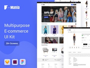 F-Mania E-commerce Xd UI Kit