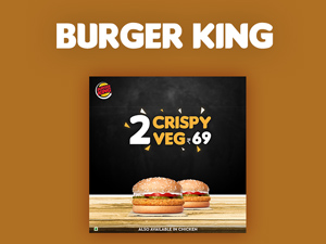 Burger King Social Media Post Template<